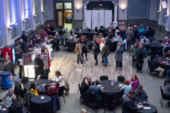 The Ovation Subscriber Lounge opens to Proctors subscribers prior to a performance of "MJ: The Musical" in Key Hall of Proctors on Wednesday, December 4, 2024. Ovation is a new space for subscribers to enjoy prior to and during the intermission of shows in the 2024-2024 KeyBank Subscription Series. Ovation features a full cash bar, a menu of small bites and space exclusively for subscribers to relax. Photo by Kevin Montano for Proctors Collaborative.